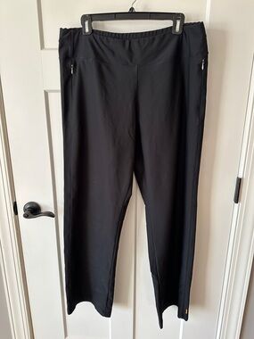 Lucy Black Active Leggings with Orange Tag